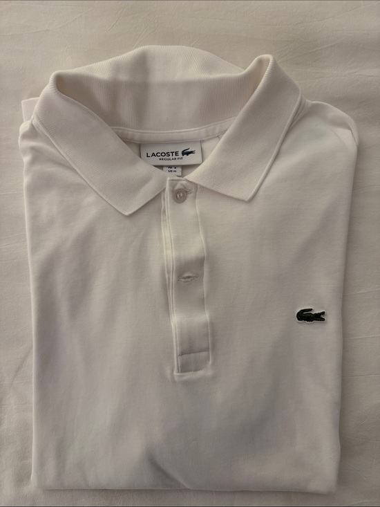 Lacoste Other - Lacoste White Polo with Green Crocodile Emblem